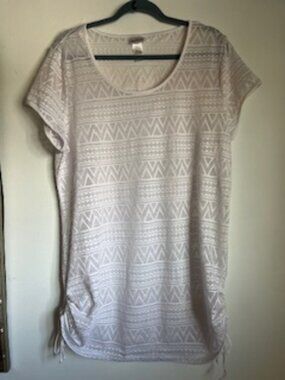 🧡3/15 wearabouts White Lace Swim Coverup Women's XL